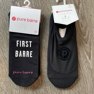 Pure Barre size medium sticky socks (2 pair)